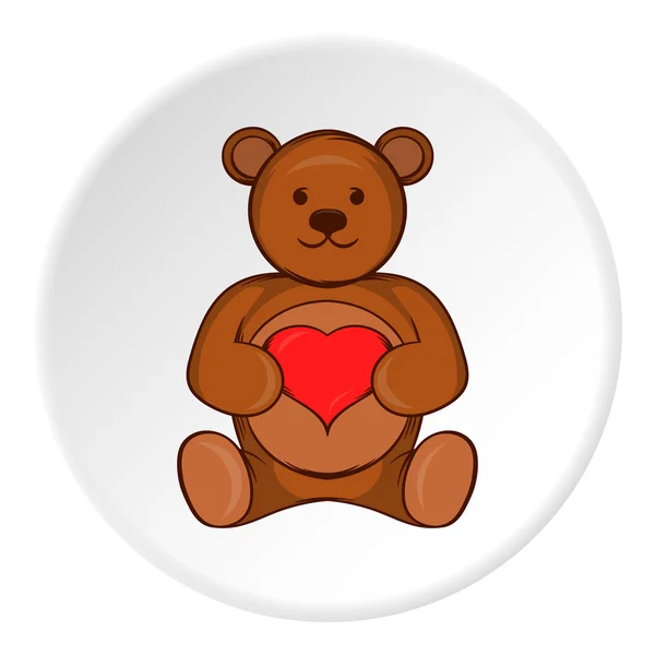 Toy bear pictogram, cartoon stijl — Stockvector