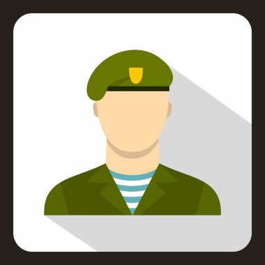 Modern ordusunda asker simgesi, düz stil