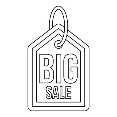 Siyah Cuma satış bir ses etiketi simgesi, anahat stili