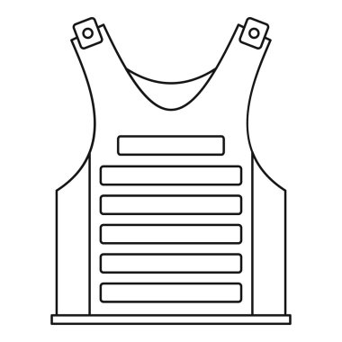 Askeri yelek simgesi, anahat stili