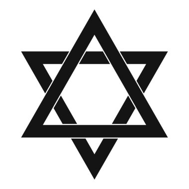 Davut'un yıldızı simge, basit tarzı