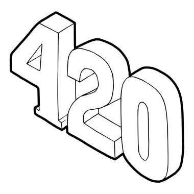 420 Esrar sigara saat simgesini
