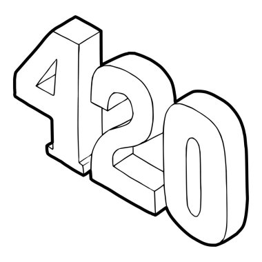 420 cannabis smoking time icon clipart