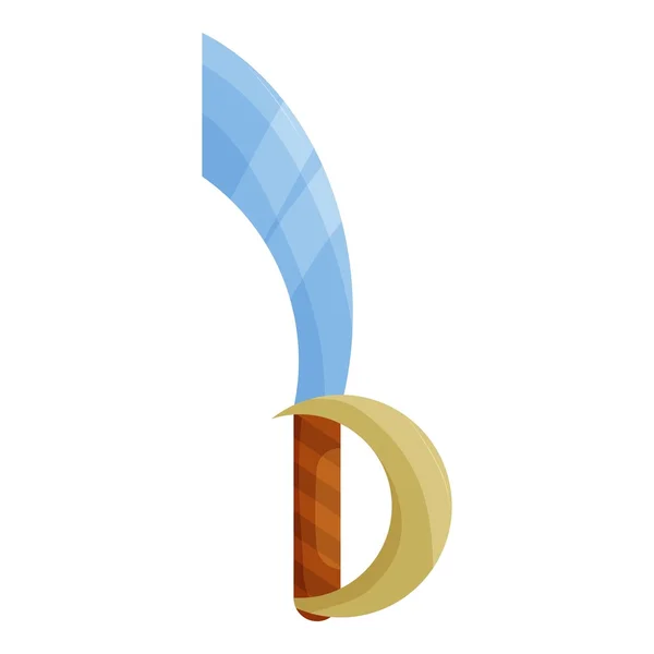 Scimitar sword icon, cartoon style — Stock Vector