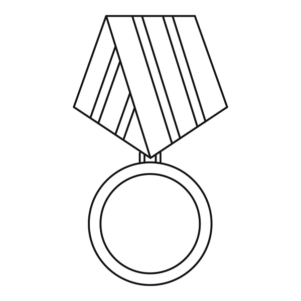 军事奖章图标，大纲样式 — 图库矢量图片