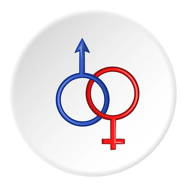 Signe homme et femme icône, style dessin animé — Image vectorielle