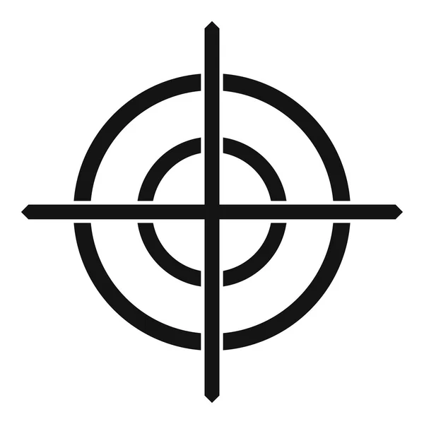 Objetivo icono de punto de mira, estilo simple — Archivo Imágenes Vectoriales