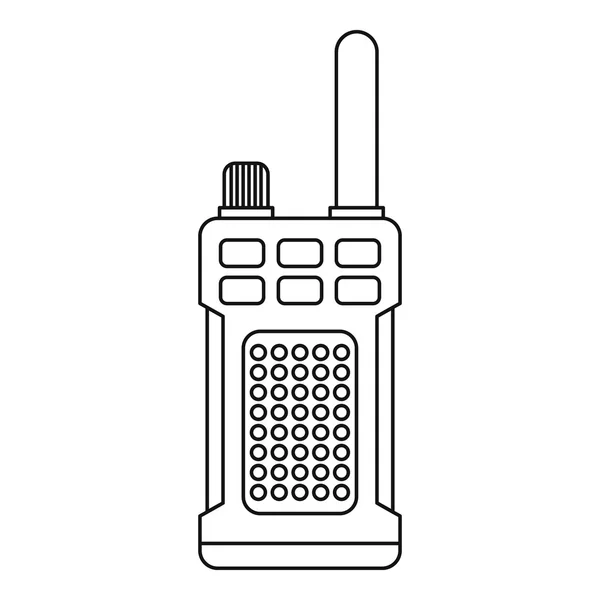 Hordozható kézi rádió ikon, vázlat stílusában — Stock Vector