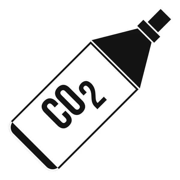 CO2 bottle icon, simple style — Stock Vector