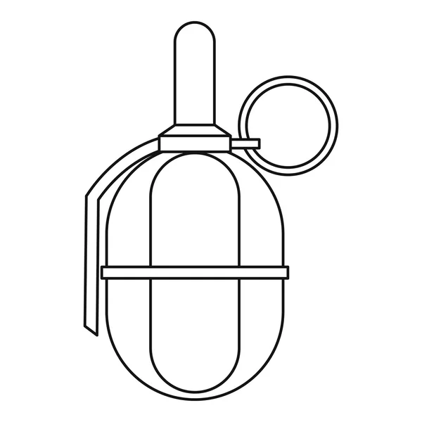 El paintball bombası simgesi, anahat stili — Stok Vektör