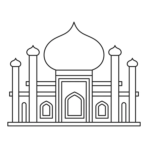 Ikona Meczet w stylu konspektu — Wektor stockowy