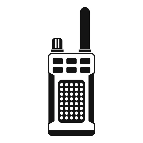 Портативный портативный значок радио, простой стиль — стоковый вектор