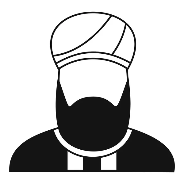 Muslim preacher icon, simple style — Stock Vector