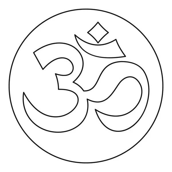 Om icono de signo, estilo de contorno — Vector de stock