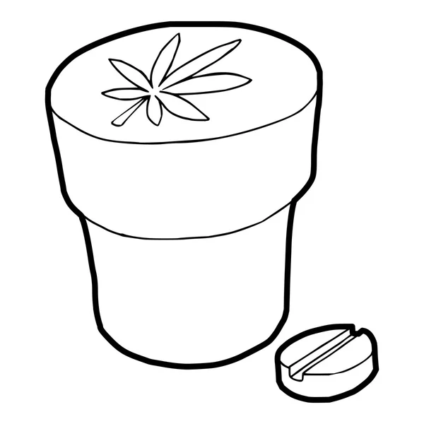 Ikon obat mariyuana dan tablet - Stok Vektor