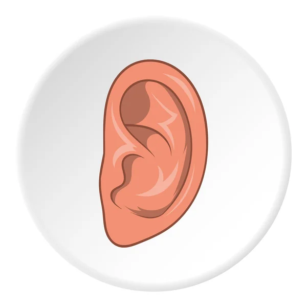 Икона уха, стиль мультфильма — стоковый вектор