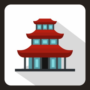 Budist tapınağı kutsal kişilerin resmi, düz stil