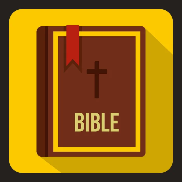 Ícone da Bíblia em estilo plano —  Vetores de Stock