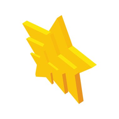 Yıldız kompozisyon simgesi, izometrik 3d stili