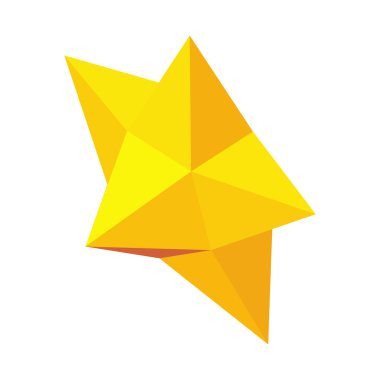 Noel yıldız simgesi, izometrik 3d stili