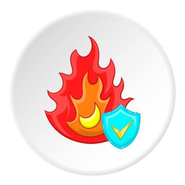 Yangın koruma simgesi, karikatür tarzı