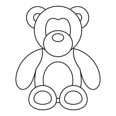 Oyuncak ayı simgesi, anahat stili