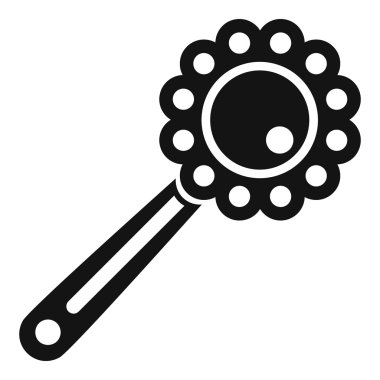 Bebek çıngırağı simgesi, basit tarzı