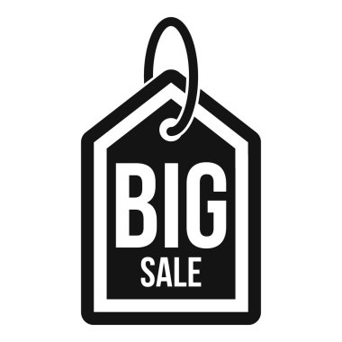 Büyük satış bir ses etiketi simgesi, basit tarzı