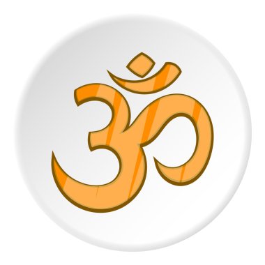 OM işareti simgesi, karikatür tarzı