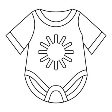 Bebek elbise simgesi, anahat stili