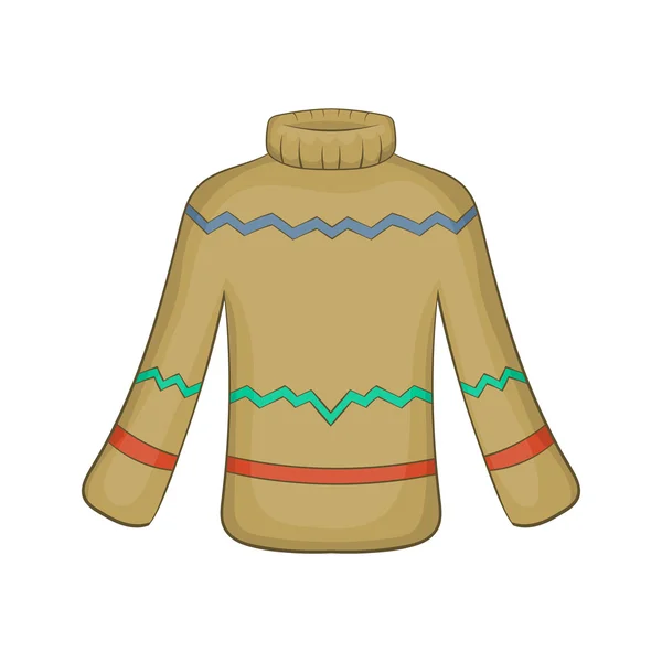 Lindo icono de suéter de invierno, estilo de dibujos animados — Vector de stock