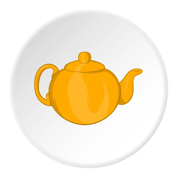 Bouilloire pour icône du thé, style dessin animé — Image vectorielle