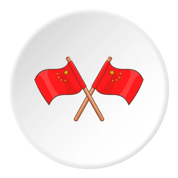 Flagga av Kina ikon, tecknad stil — Stock vektor