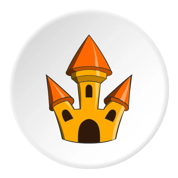 Speelgoed kasteel pictogram, cartoon stijl — Stockvector