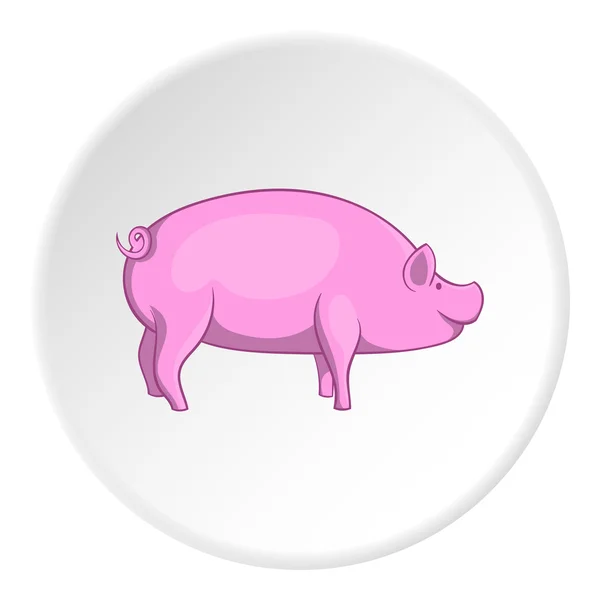 Pig icon, cartoon style — Stock Vector