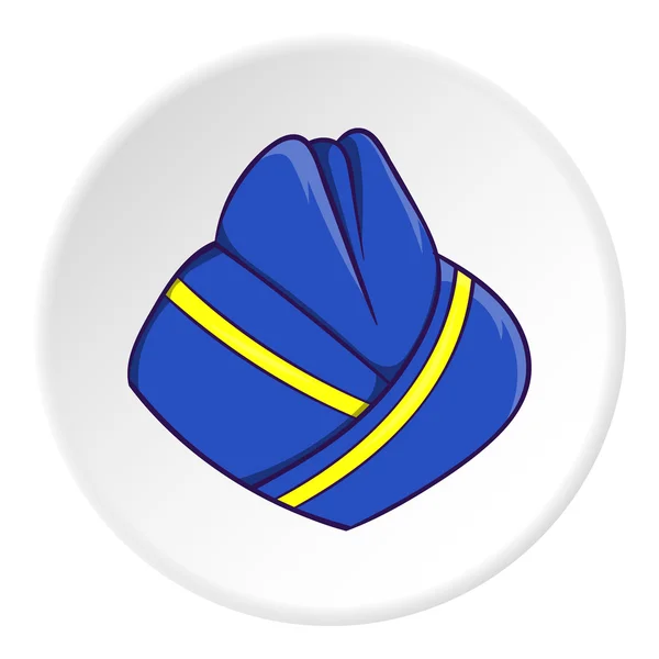 Sombrero azafata icono, estilo de dibujos animados — Vector de stock