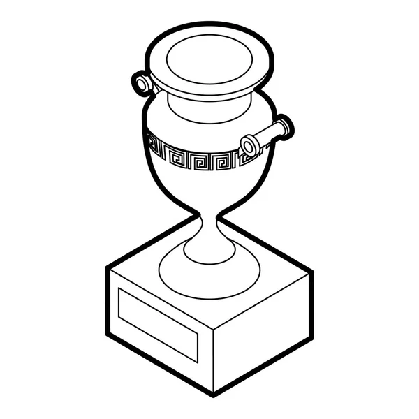 Antica icona del vaso, stile contorno — Vettoriale Stock