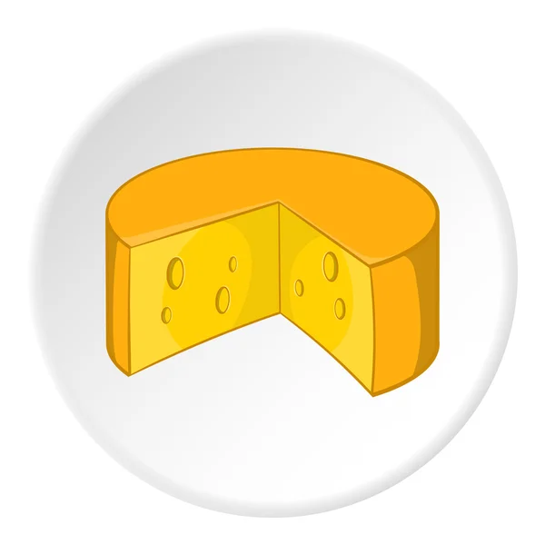 Ícone de queijo, estilo cartoon — Vetor de Stock