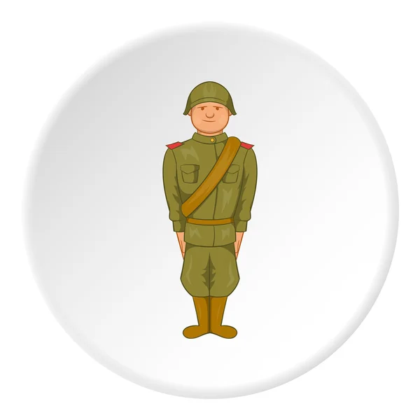 Voják ikona, kreslený styl — Stockový vektor