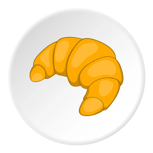 Croissant icono, estilo de dibujos animados — Archivo Imágenes Vectoriales