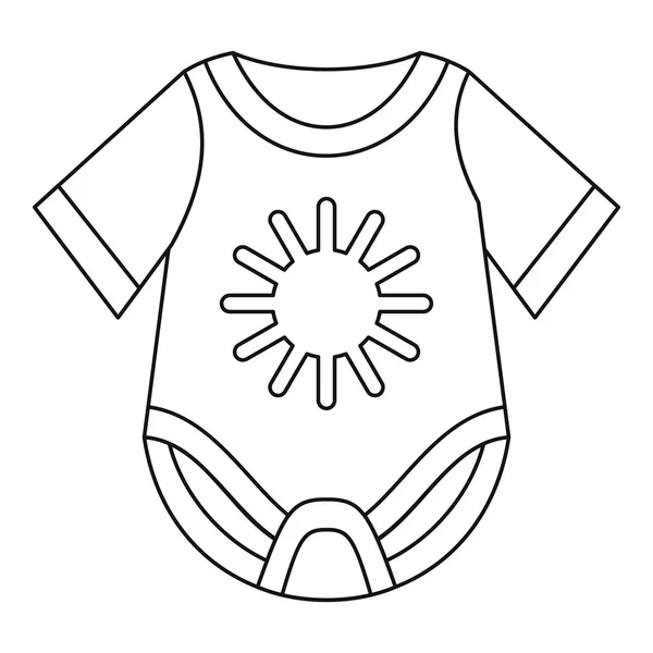 Icono de traje de bebé, estilo de contorno — Archivo Imágenes Vectoriales