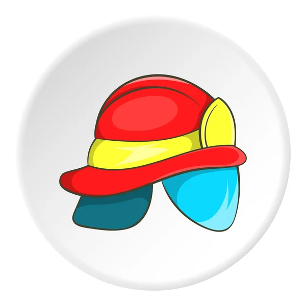 Helm der Feuerwehr-Ikone im Cartoon-Stil — Stockvektor