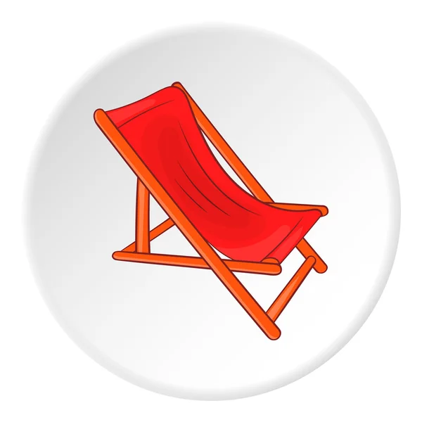Icône de chaise longue, style dessin animé — Image vectorielle