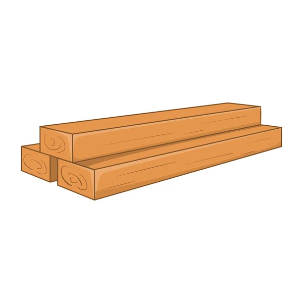 Icono de tablas de madera, estilo de dibujos animados vector, gráfico