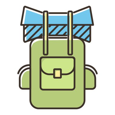 Sırt çantası simgesini, düz stil