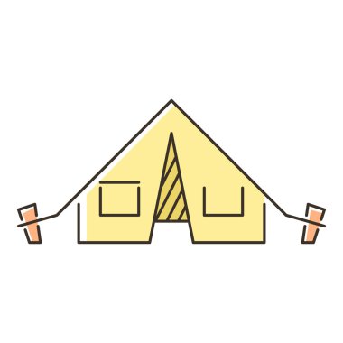 Çadır simgesi, flate stili