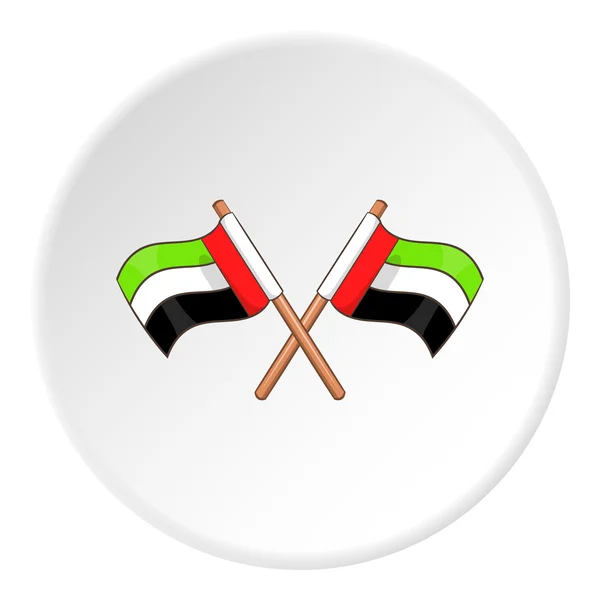 Birleşik Arap Emirlikleri bayrağı simgesi, karikatür tarzı — Stok Vektör