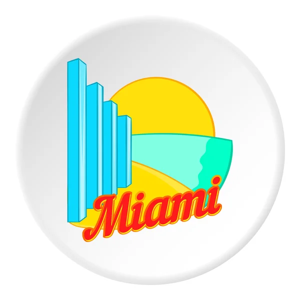 Zeichen miami icon, cartoon style — Stockvektor