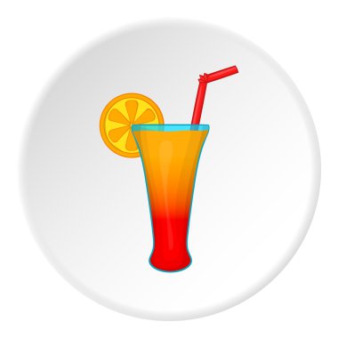 Meyve kokteyli simgesi, karikatür tarzı