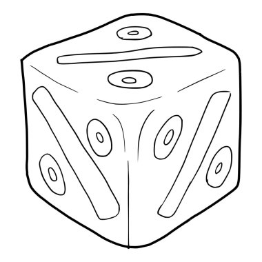 Yüzde simgesi, anahat stili küp